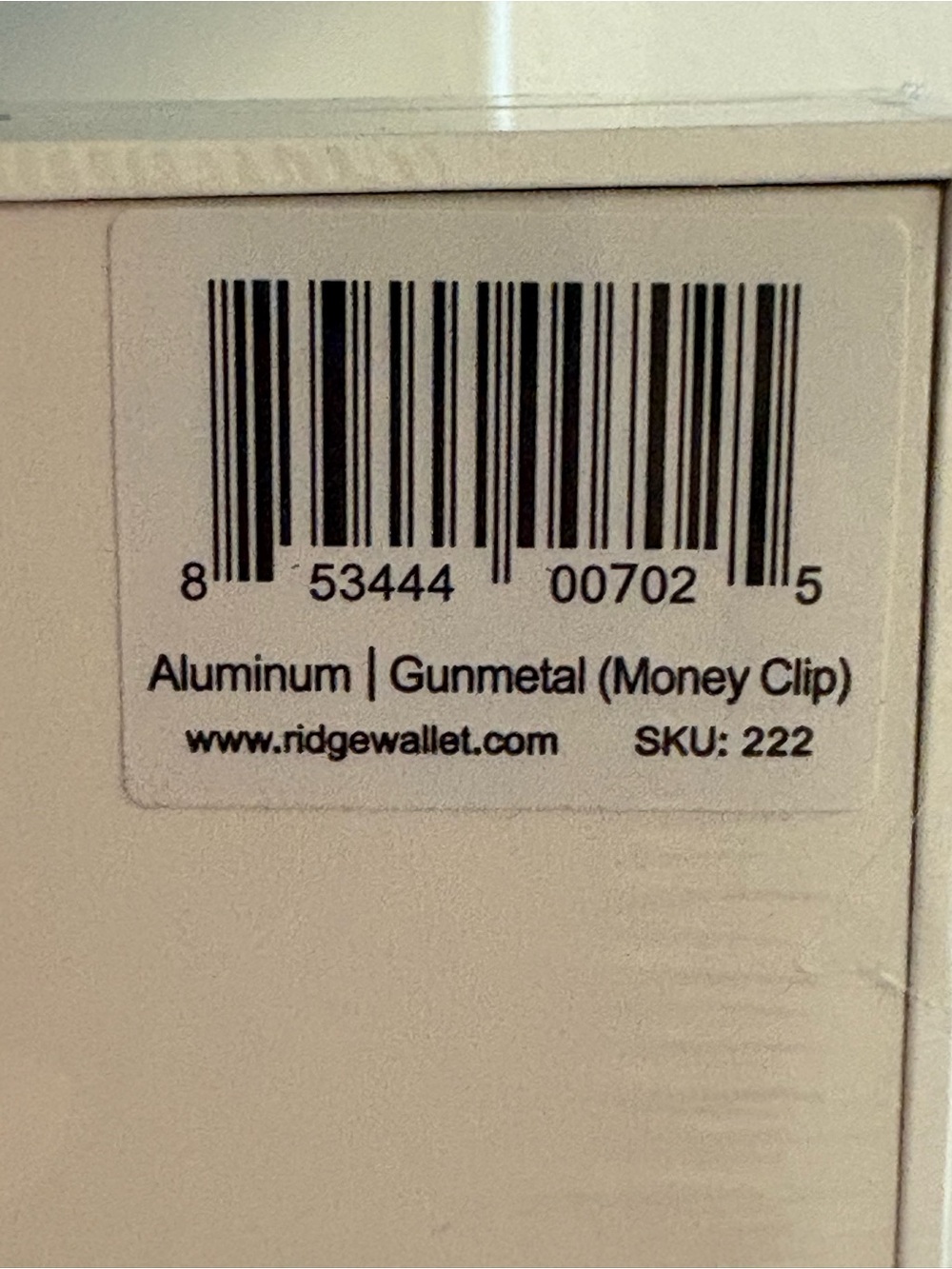 NEW in Box The Ridge Wallet Aluminum Money Clip Gunmetal SKU # 853444007025 - Picture 3 of 7